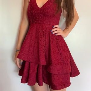 Red cocktail dress